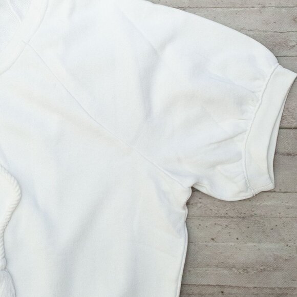 NWT J. Crew Lace Up Sweatshirt in White size L - Picture 4 of 8